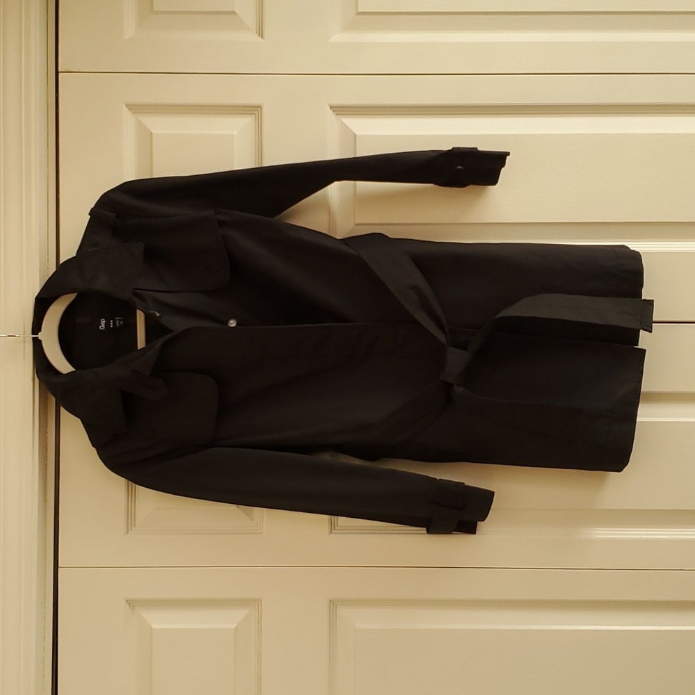 GAP Factory Black Trench Coat sz XS - Worn Once!
